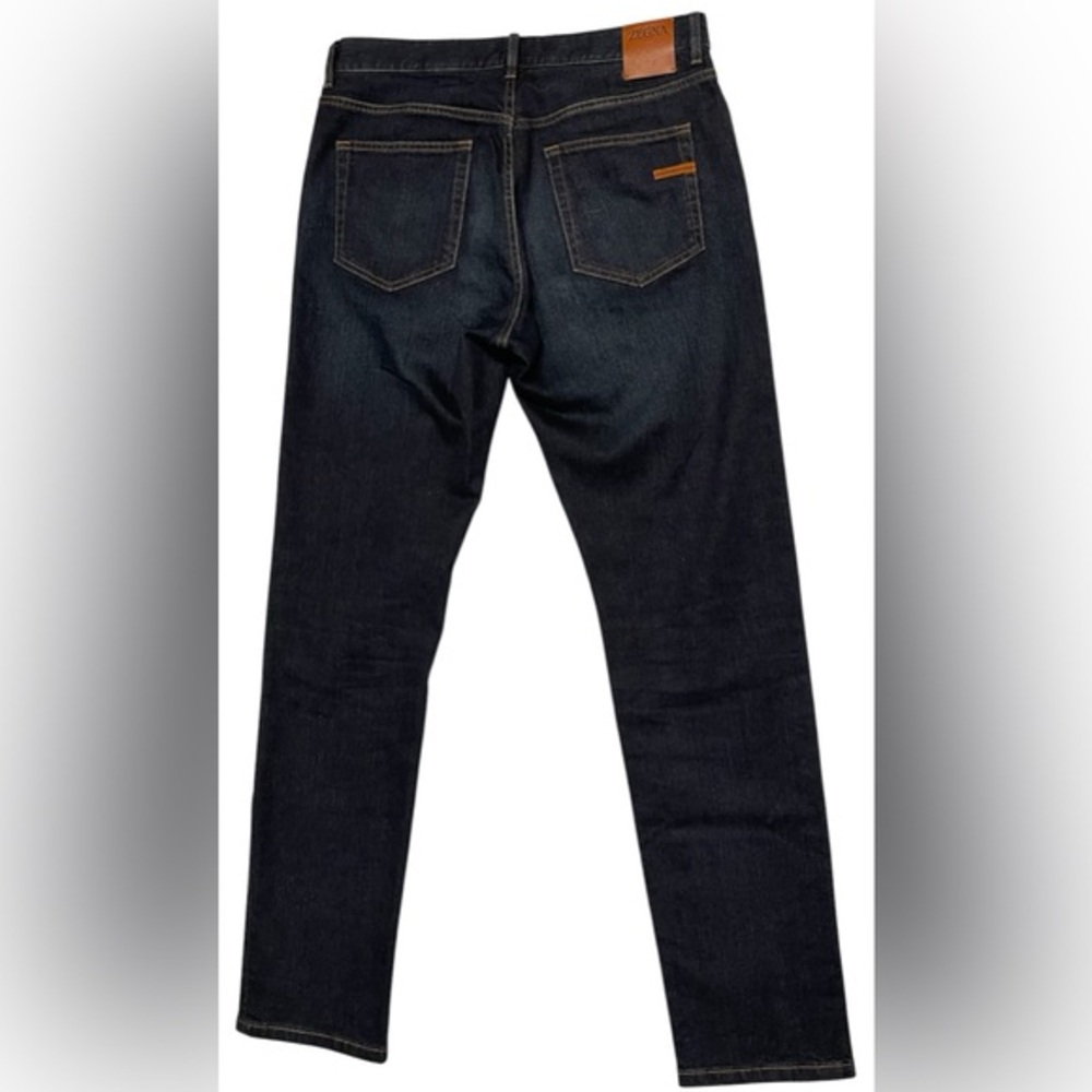 ZEGNA men’s denim 5- pocket jeans Slim Fit size33 dark blue‎